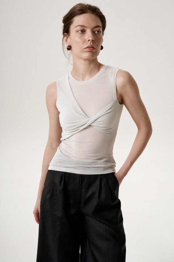 Трикотажный топ NARI in light grey