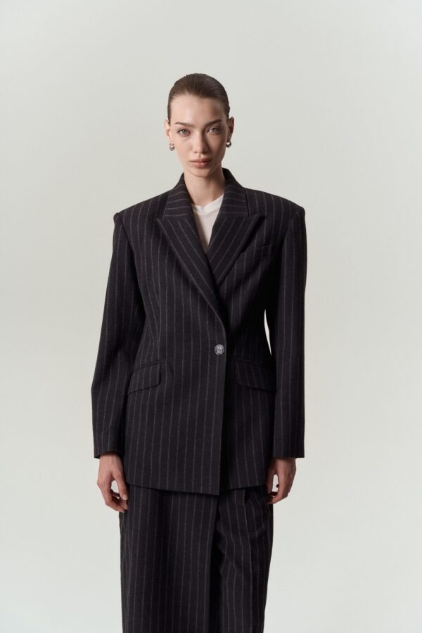 Жакет TORIKO pinstriped black
