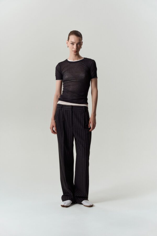 Брюки EIRIKR pinstriped black